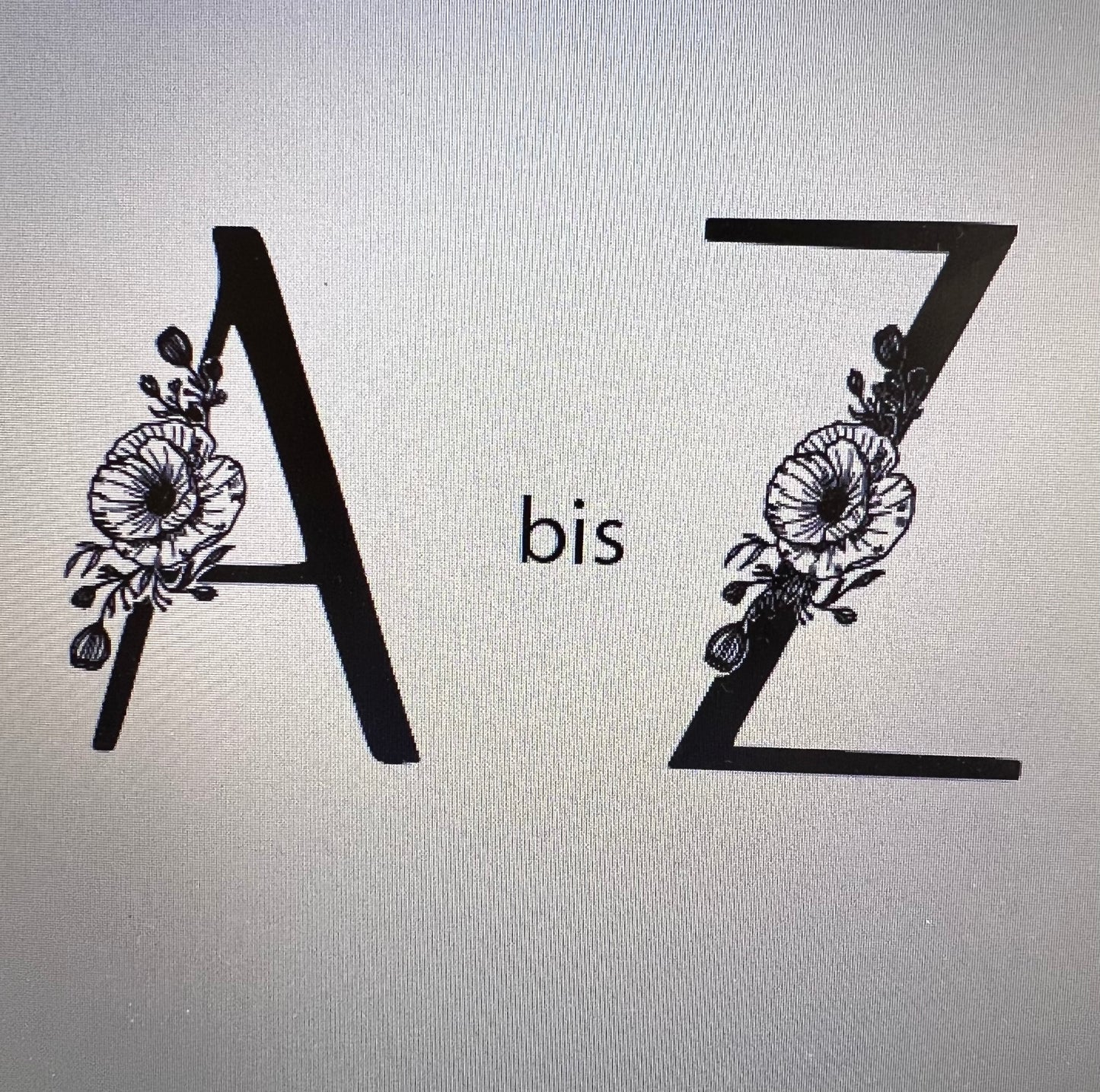 Türschild mit Anfangsbuchstaben A-Z